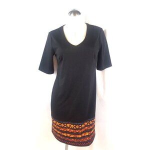 3/$25 Cato Size S Black Orange Shift Dress